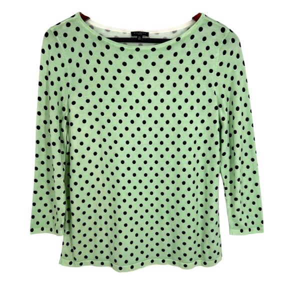 Talbots Sz MP Medium Petite Green 3/4 Sleeve Sweater Blouse Shirt Top Winter - Picture 1 of 5